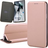 Hoesje geschikt voor Samsung Galaxy S24 Ultra - Wallet Book Case Rosegoud