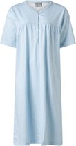Lunatex - dames nachthemd 224160 - korte mouw - blauw - maat M