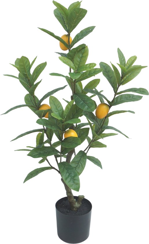 Kunst Citroenboom 75cm | Kunstplant voor binnen | Kunst Fruitboom | Citroen kunstplant