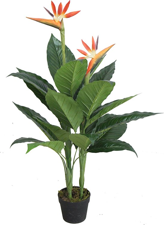 Kunst Paradijsvogel Plant | 105cm - Namaak paradijsvogel plant - Kunstplanten voor binnen - Kunstplant paradijsvogel