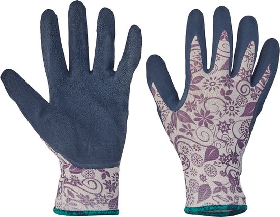 Cerva PTAIL handschoen gediptnavy/licht violet 01080085 - 12 stuks - Paars - 8