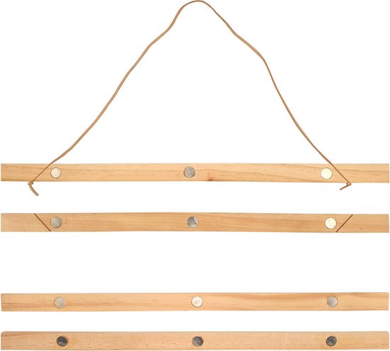 Magnetische Posterhouder - Ophangen Diamond Painting & Schilderen op Nummer - Duurzaam & Onbehandeld Hout - 41cm