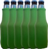 6 st. bierfleshouder- flessen koel houder | bierfles | Groen
