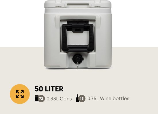 Steamy Marine Pro 50 - Grote Koelbox - Extra goed geïsoleerd - 50 Liter - Wit van Steamy — afbeelding 5