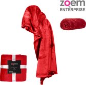 Fleece deken - fleece plaid - 150 x 200 - super zacht - 280 gsm - Rood