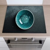 Inductiebeschermer turquoise schaal | 81.6 x 52 cm | Keukendecoratie | Bescherm mat | Inductie afdekplaat