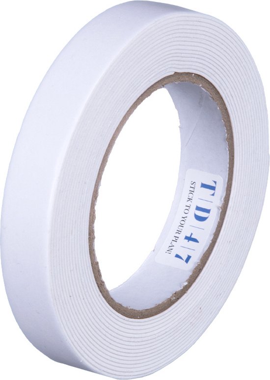 CANOPUS 19mm x 4,5m, dubbelzijdige kleefband, grijs