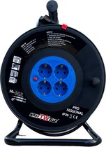 Enrouleur de câble KraftWelle – 50m – 4 prises – IP20 - 3 x 1,5 mm² - 14A