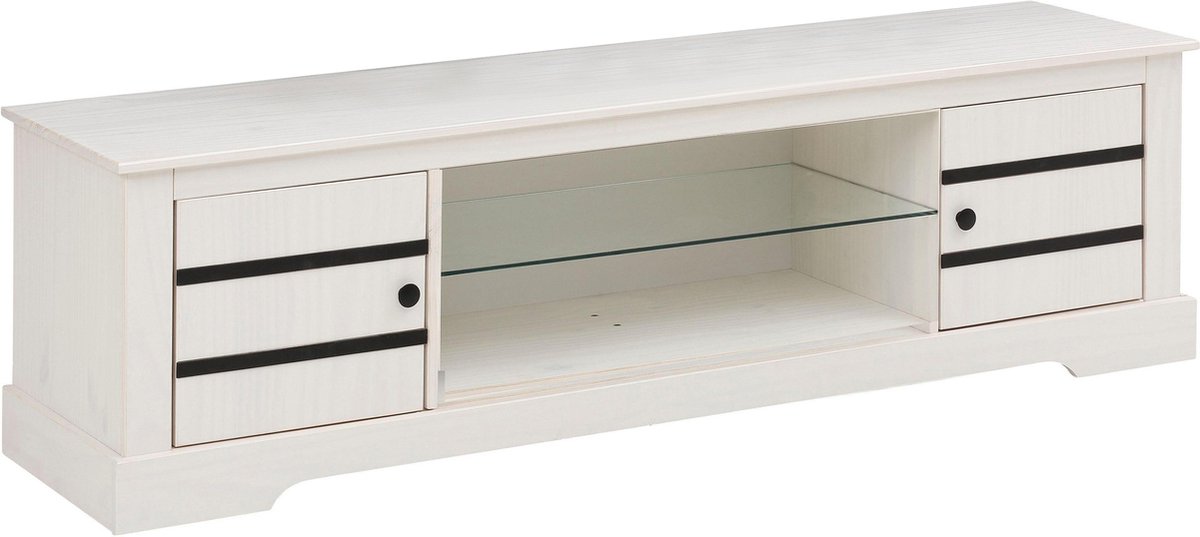 Loki-Tv-meubel - 2-deurs - Wit Grenen