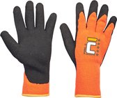 Cerva ARVENSIS handschoen gedompeld latex 01080091 - 12 stuks - Oranje/Zwart - 11