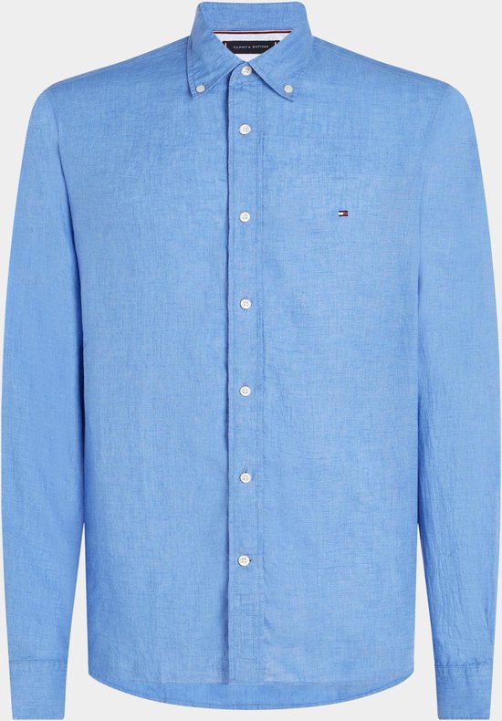 Tommy Hilfiger Casual hemd lange mouw Blauw Pigment Dyed LI Solid RF Shirt MW0MW34602/C30