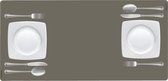 NOOBLU Tafelloper DUBL - Senso Lead grey - Lengte: 95 cm, Aantal: 1 tafelloper