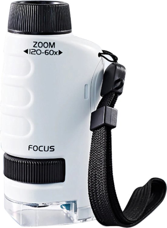 Handmicroscoop - Miniscope - Montessori Speelgoed - Microscoop voor Kinderen - 60-120x - Miniscope Kinderen - Mini Microscoop