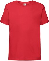 Fruit Of The Loom Kids T-shirt Sofspun® - Rouge - 128 - 7/8 ans