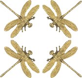 Messing Dragonfly Kastknoppen 4-pack Dieren Enkel Gat Handvat Messing Knop Decoratieve Dressoir Ladehandgreep