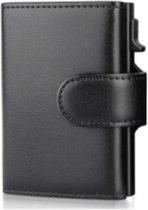 Go Go Gadget - Porte-Cartes Homme et Femme - Anti Skim RFID - Porte-Carte de Crédit Extensible - (Faux) Cuir et Aluminium - Zwart