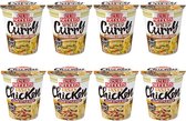 Nissin Cup Noodles Noedels Mixpak Spiced Curry (4x67Gr) + Tasty Chicken (4x63Gr)