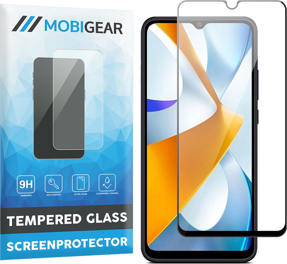 Mobigear Screenprotector geschikt voor POCO C40 Glazen | Mobigear Premium Screenprotector - Case Friendly