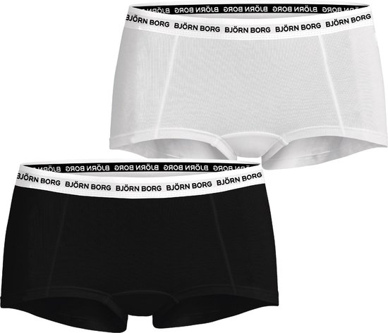 Björn Borg Core Logo - Minishorts - Boxershorts - Dames - 2 stuks - Dames - XS - Zwart/Wit