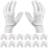 24 Paar Zachte Katoenen Handschoenen, Witte Katoenen Handschoenen Worden Gebruikt Voor Cosmetica, Sieradenmuntinspectie, Inspectiehandschoenen, Servicehandschoenen, Vochthandschoenen