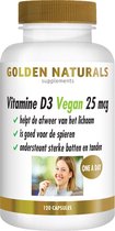 Golden Naturals Vitamine D3 Vegan 25 mcg (120 veganistische softgel capsules)