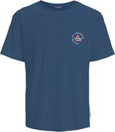 Jack & Jones T-shirt Jcoaop Chestprint Tee Ss Crew Neck 12257939 Ensign Blue Homme Taille - XXL