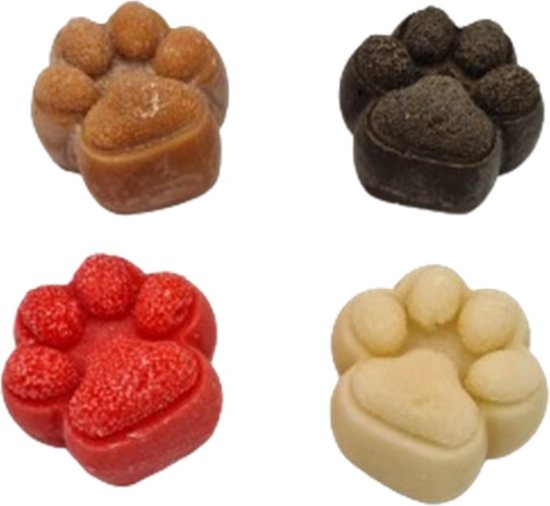 Deco4yourhome® - Amberblokjes - Set van 4 - Hondenpootjes - Geurblokjes