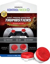 KontrolFreek FPS Inferno Thumbsticks - Rood/Wit (PS5/PS4)