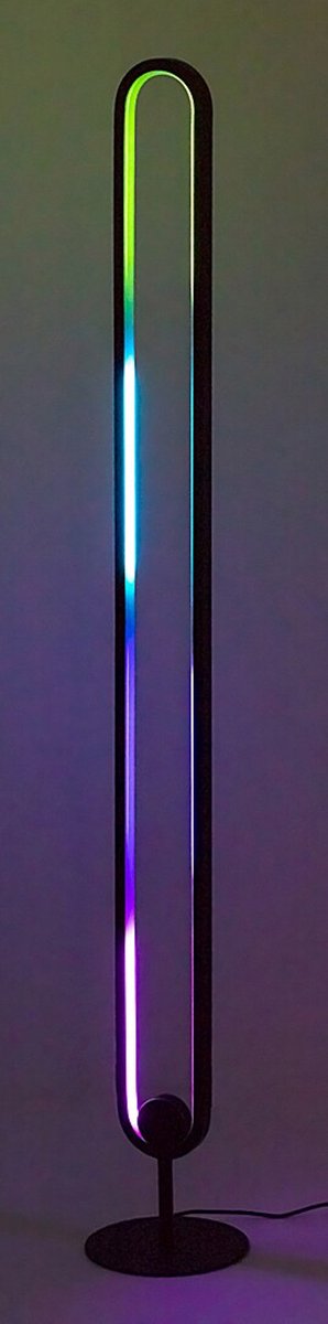Rabalux Barto - LED 19W Vloerlamp - Staande lamp - zwart met afstandsbediening - RGB