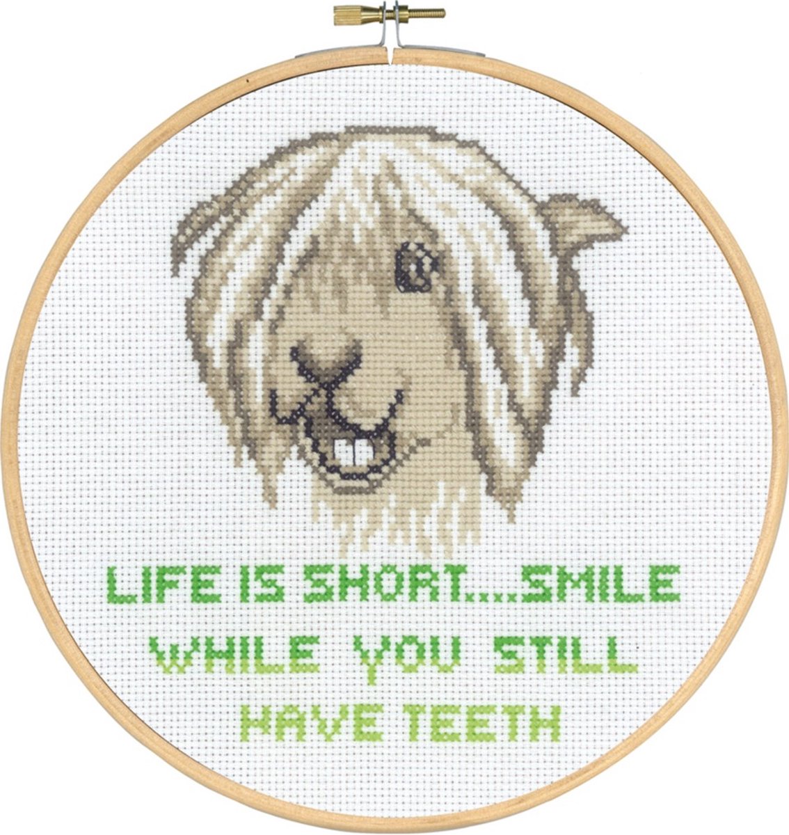Permin borduurpakket Life is short.. 92-3365 telpatroon incl. borduurring