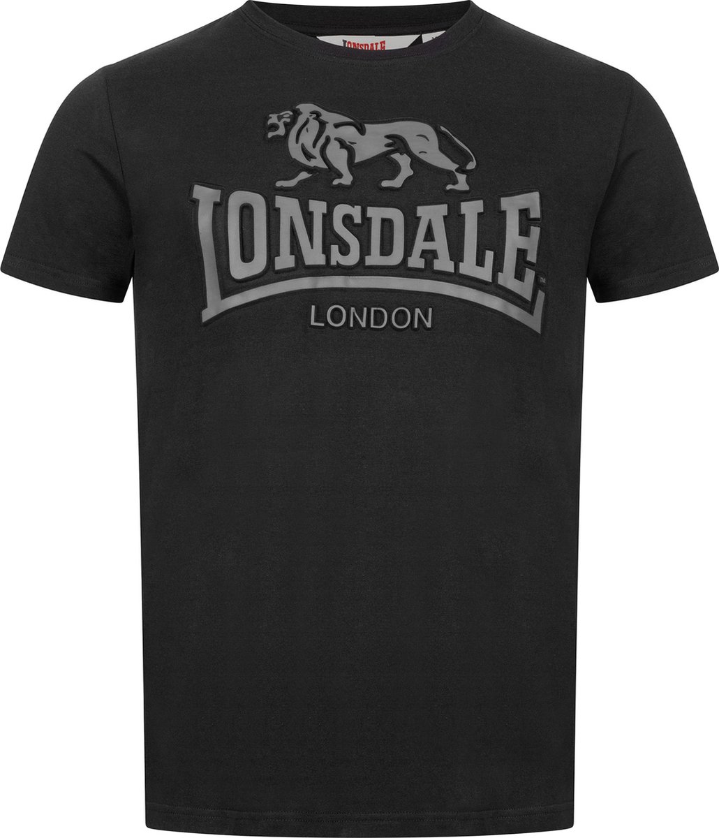 Lonsdale Classic T-Shirt Kingswood Zwart/Grijs - Maat: XL
