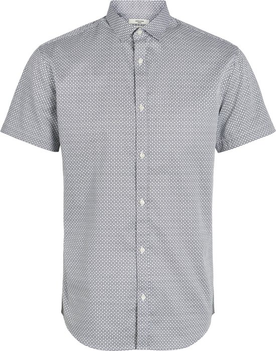 Jack & Jones Overhemd Jprblacardiff Print Shirt S/s Ss24 12254795 White/comfort Fl Mannen Maat - L