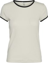 Vero Moda T-shirt Vmjacquetta Ss O-neck T-shirt Vma 10306907 Birch/black Dames Maat - M
