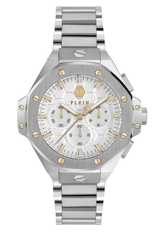 Philipp Plein Plein Chrono Royal PWPSA0224 Horloge - Staal - Zilverkleurig - Ø 42 mm