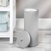 mDesign toiletrolhouder - toiletrolhouder voor de badkamer - vrijstaande papierrolhouder - grijs