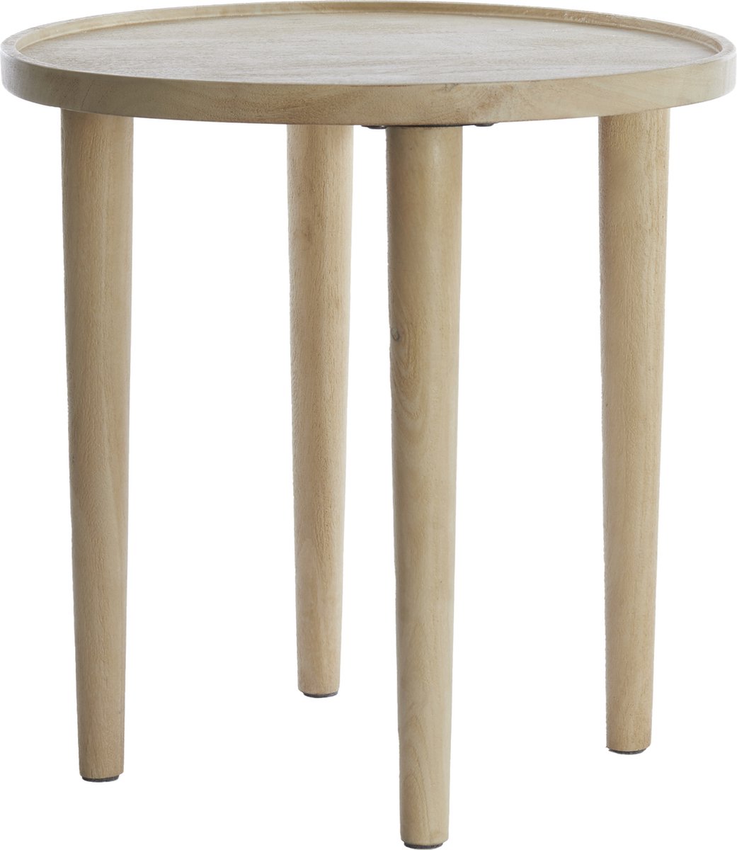 Bijzettafel QIANO - Ø49x49cm - Bruin
