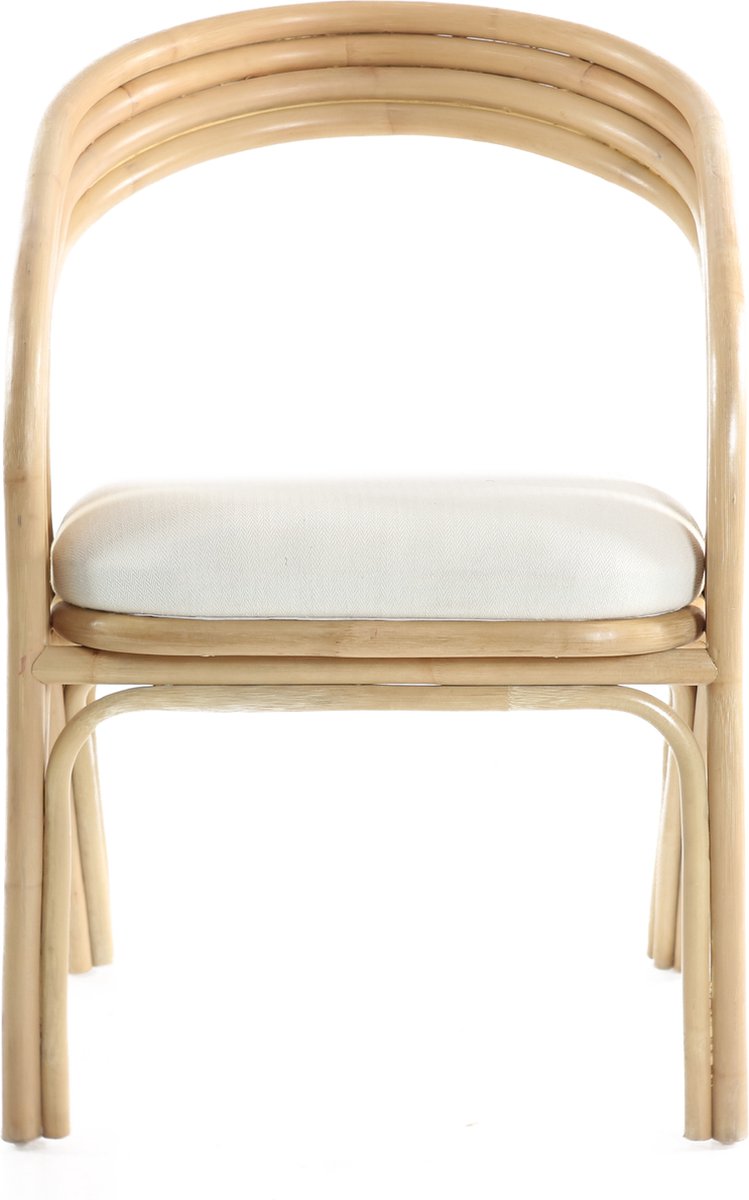 Canal Living - Eetkamerstoel Brunch naturel - 66 x 66 x 75 cm - Rotan - Kamerstoel