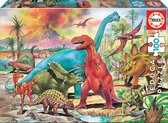 Legpuzzel - 100 stukjes - Dinosauriërs  - Educapuzzel