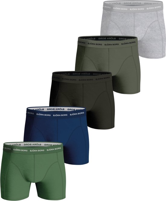 Bjorn Borg - Boxers Cotton Stretch 5-Pack Groen - Heren - Maat L - Body-fit