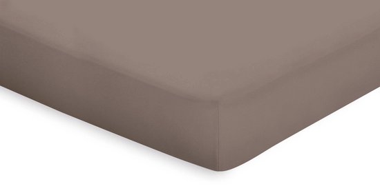 Eleganzzz Hoeslaken Topper Katoen Perkal - Taupe - Hoeslaken 160x200 - Topper Hoeslakens - Tweepersoons