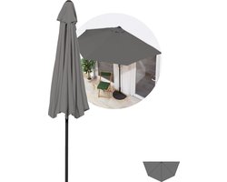 EASYmaxx parasol balkon/terras halfrond, grijs