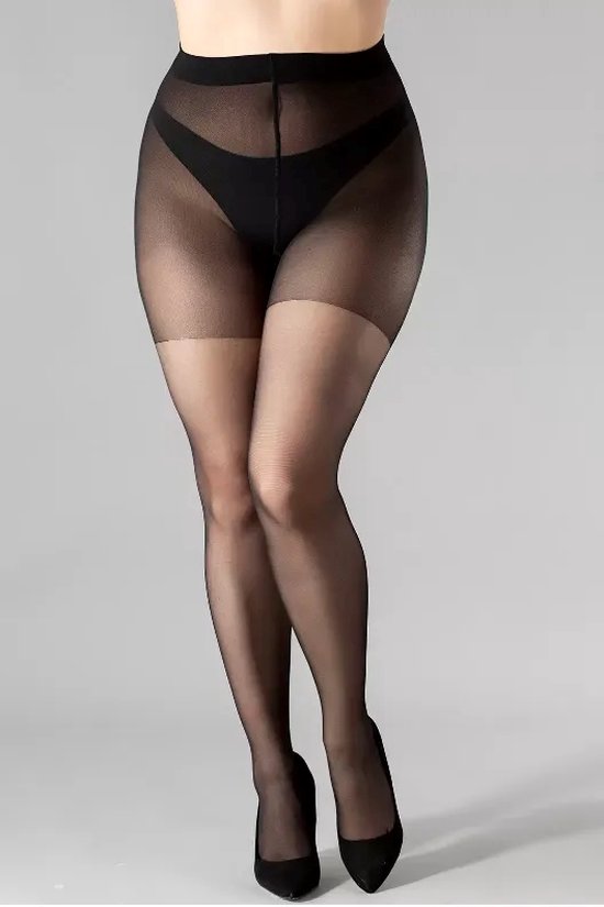 Giulia Positive Style 20 - Panty - Grote Maten - Plus Size - Maatje Meer - 20 Denier - 3XL - Zwart