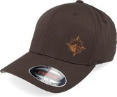 Hatstore- Windrose Mountain Brown Patch Brown Flexfit - Wild Spirit Cap