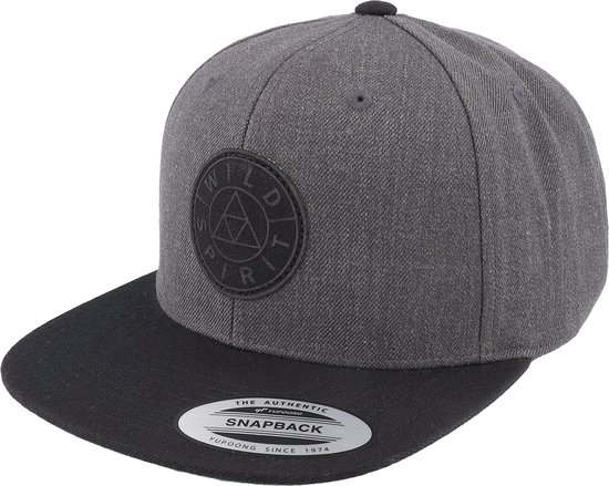 Hatstore- Logo Basic Mountain Charcoal/Black Snapback - Wild Spirit Cap