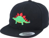 Hatstore- Kids Stegosaurus Black Snapback - Kiddo Cap Cap