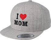 Hatstore- Kids I Love Mom Grey Snapback - Kiddo Cap Cap