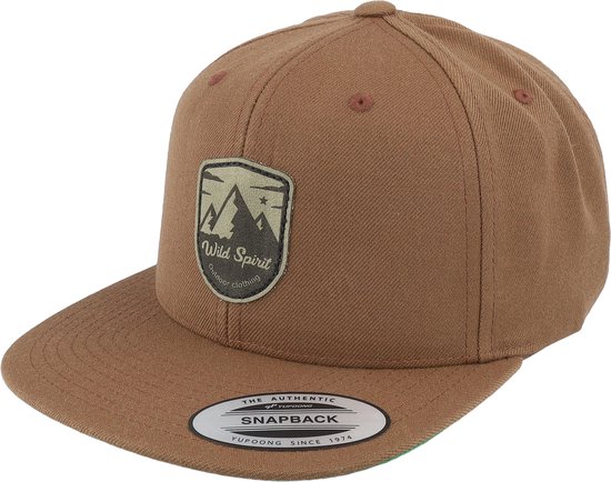 Hatstore- Shield Peak Tan Brown Snapback - Wild Spirit Cap