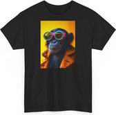 Ape Glasses - T-shirt - Zwart - XL