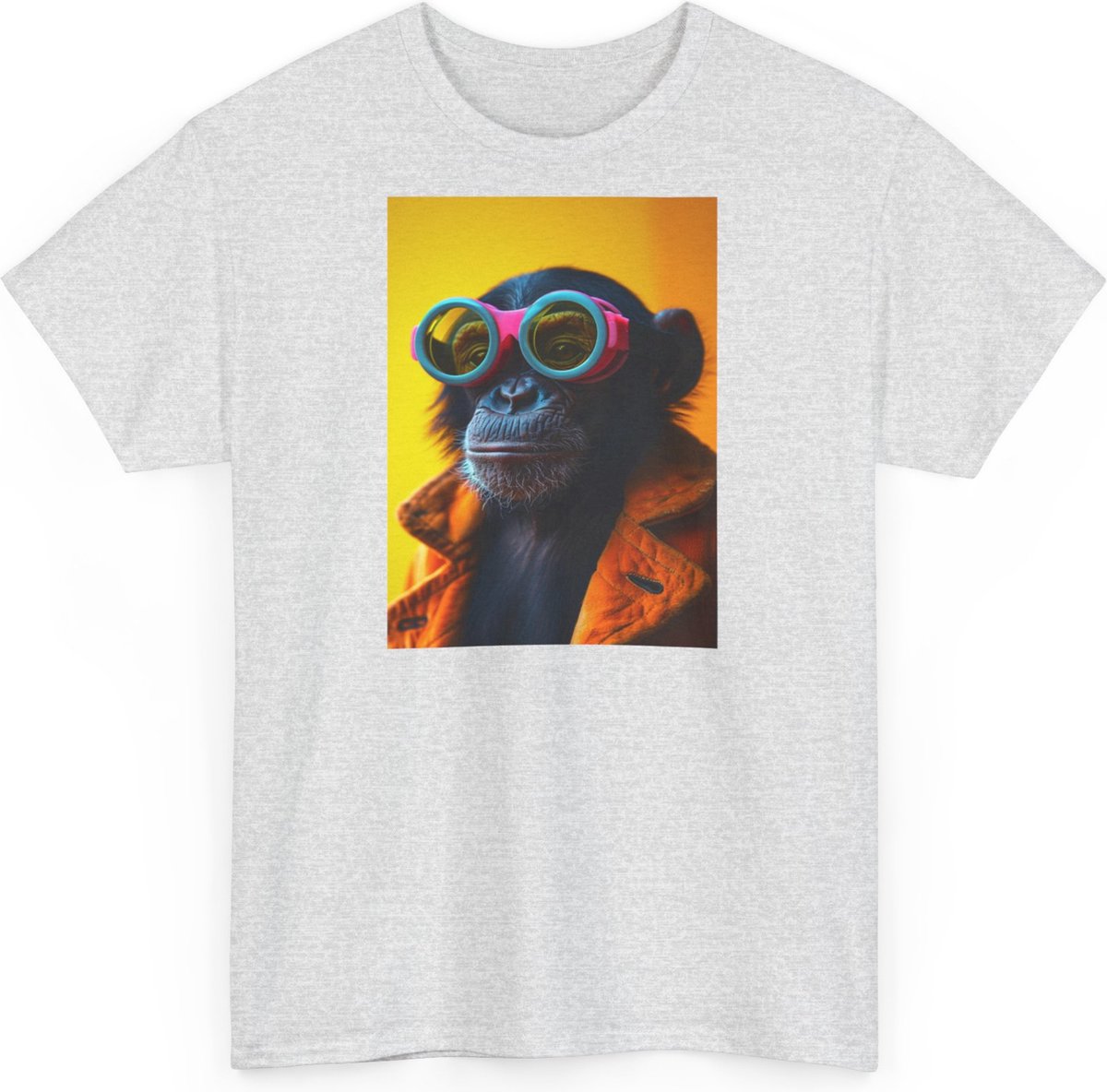 Ape Glasses - T-shirt - Grijs - M-merkloos / sans marque 1