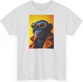 Ape Glasses - T-shirt - Grijs - XL